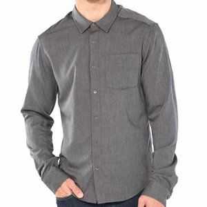ICEBREAKER Pure Merino Wool Men’s Gray Button Up Shirt size Medium